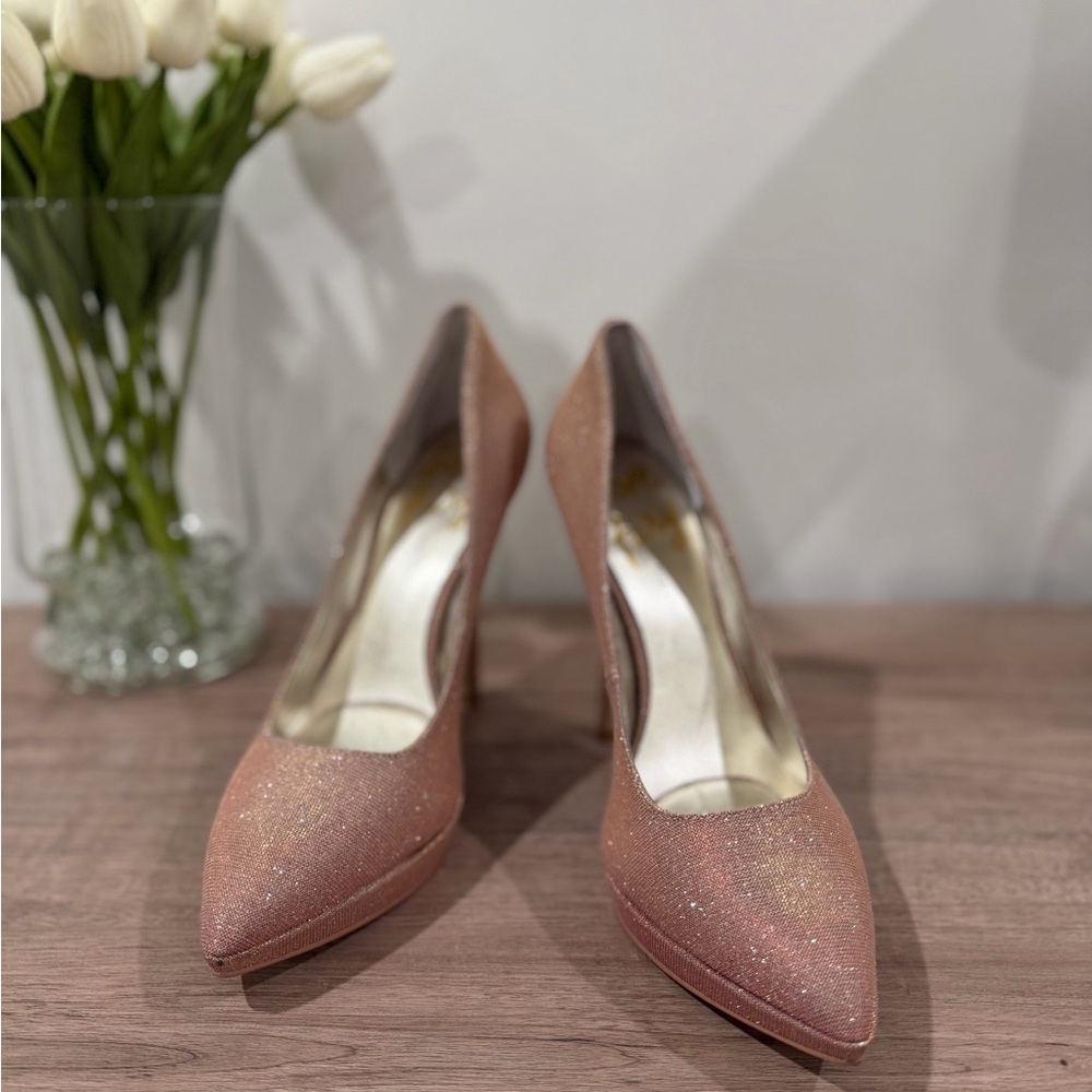 Nine West Pink Love Fury Elegant Heels
Pink and Gold Glitter Heels